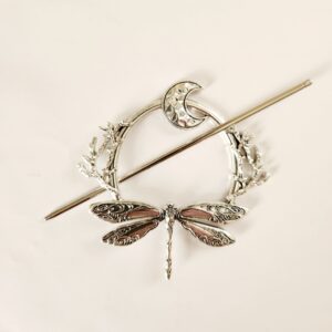 HB003 Dragonfly w/Crescent Moon Pennanular Hair Accessory