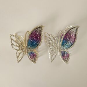 HC002 Butterfly Claw with purple/blue wings Hair Accessory