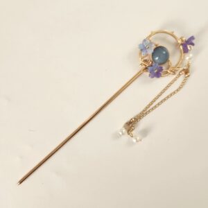 HS001 Flowers w/Pearls Hair Stick