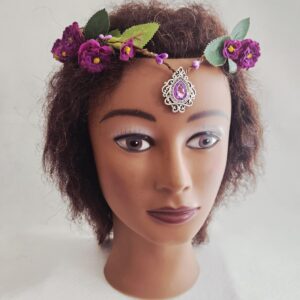FC002 Fantasy Floral Crown with Purple Flowers