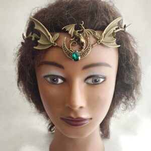 FC014 Fantasy Dragon w/Wings and Crescent Moon Gold Crown
