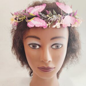 FC015 Fantasy Pink Butterflies Crown