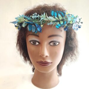 FC016 Fantasy Blue Butterflies Crown