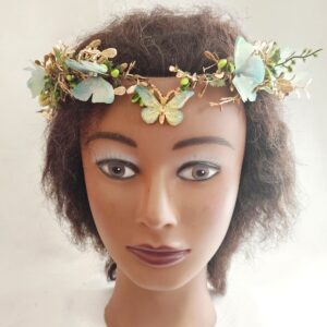 FC017 Fantasy Green Butterflies Crown
