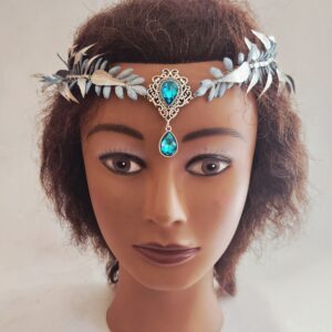 FC019 Fantasy Gray and Blue Leaf Crown