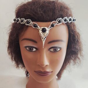 FC025 Fantasy Silver Raven Skull Crown